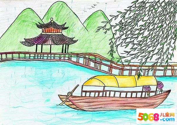 西湖景色的小学作文