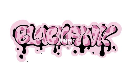 blackpink字母涂鸦~_涂鸦_马克笔_文化_绘画