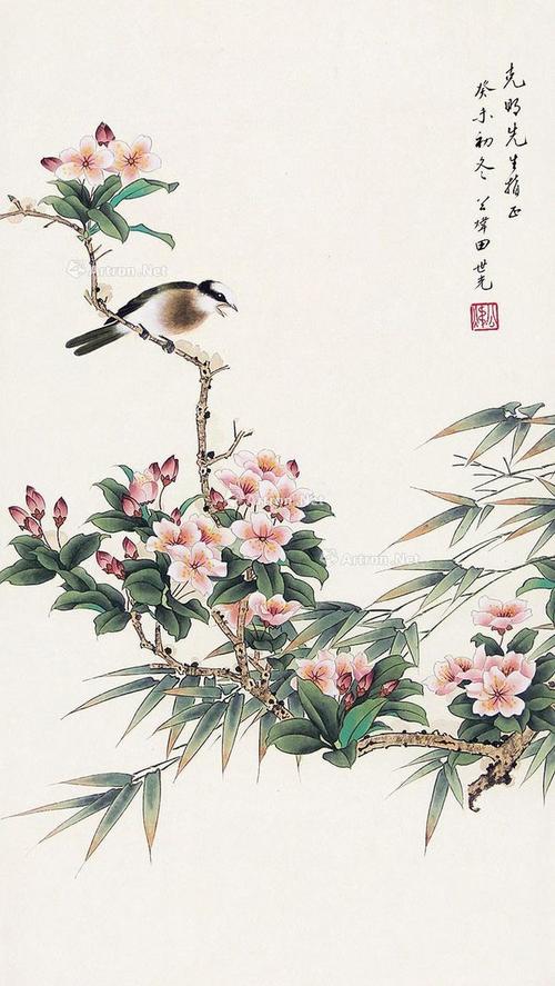 田世光工笔花鸟画作品二