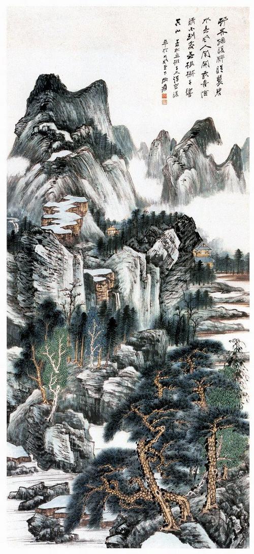 三,张大千(山水画清晰作品)200多张 - 劳逸斋 - 李华才-中国山水画