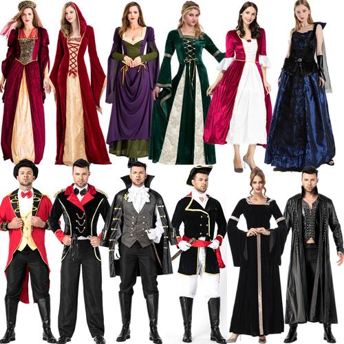欧洲复古宫廷服成人男贵族小姐公主服装中世纪礼服英国伯爵演出服