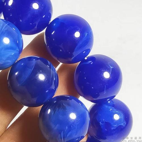 天然蓝水晶蜜蜡手串