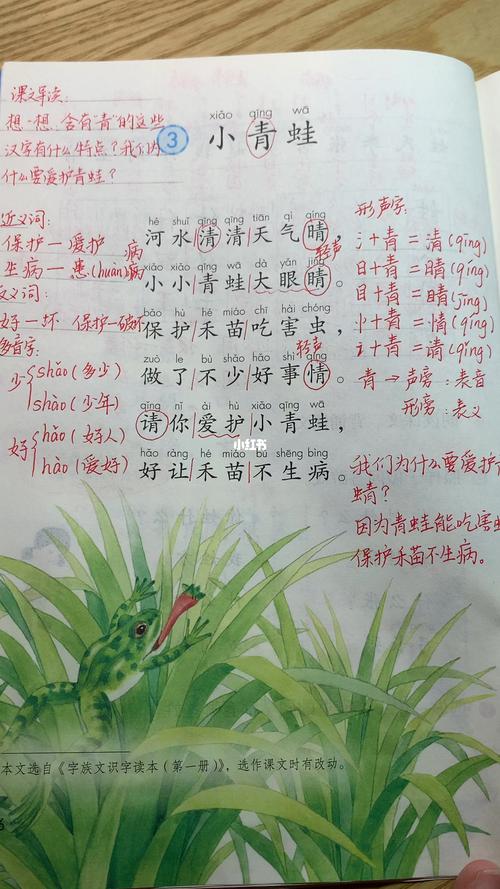 语文第三课_小青蛙_一年级语文下册_教育_小学教育
