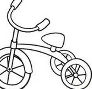 三轮车简笔画图片