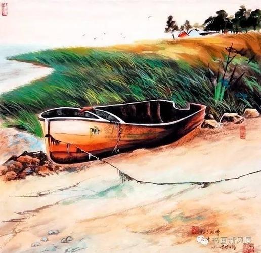 吴冠中画船
