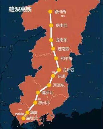 赣深高铁2021年5月通车!河源还将设始发站 未来到香港