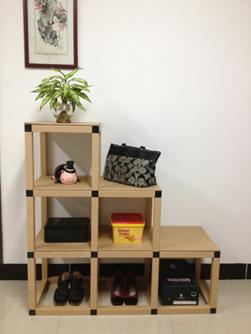 纸展架鞋架书架批发,方形纸客组装