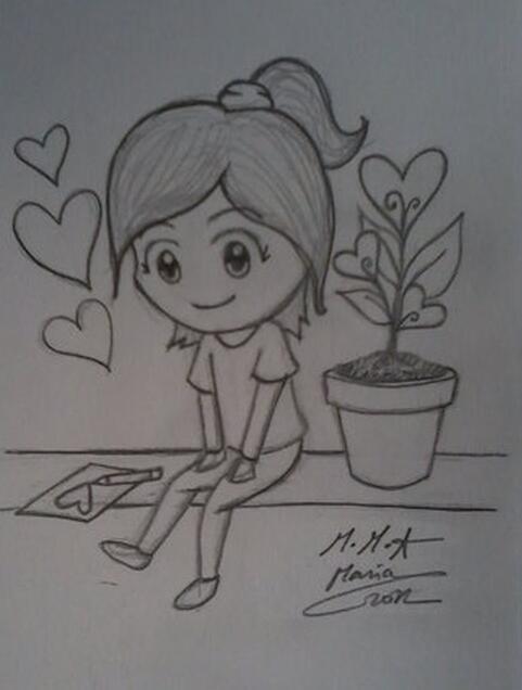 人物画简笔画中学生卡通人物画儿童简笔人物画 儿童简笔人物画女孩都