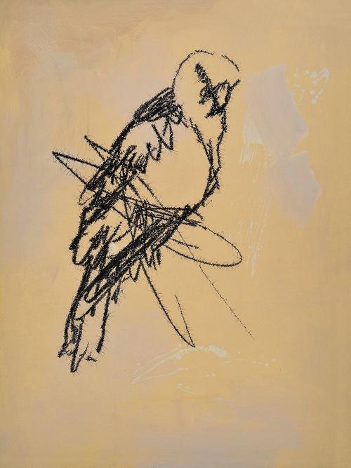 叶永青,《画鸟》,2008,布面丙烯 ,200x150cm