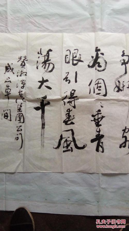 湖南湘潭著名书法家康博文书法作品一幅 卖家保真