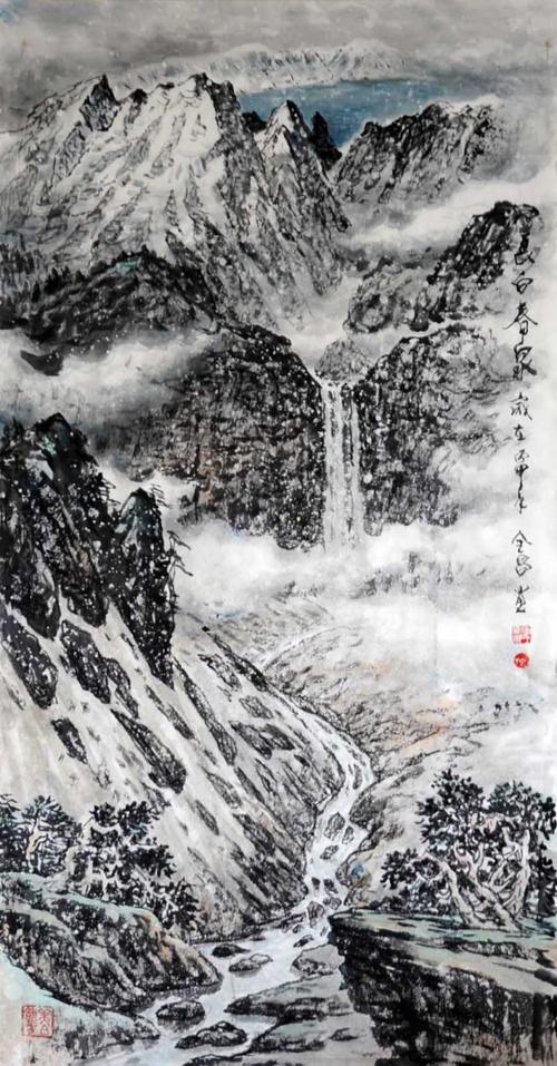 谭全昌国画作品欣赏——长白山