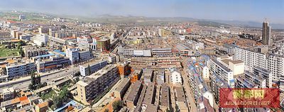 鸟瞰山阴县城全貌