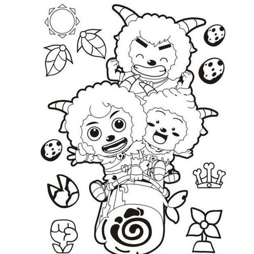 喜羊羊与灰太狼简笔画图片大全_最爱羊羊全家福 喜羊羊与灰太狼简笔画