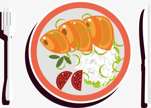 西餐,美食,矢量的,手绘的,简单,彩色的,创意,可爱,漫画,卡通, 