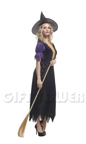 焕佑,化妆舞会表演,万圣节狂欢派对服饰,w-0005-紫黑魔法女巫装