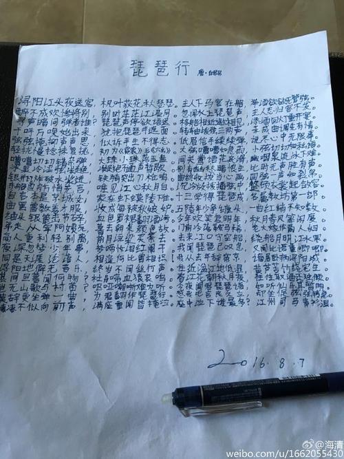 琵琶行高中生手抄报 高中生手抄报
