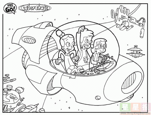 太空线描画简笔画