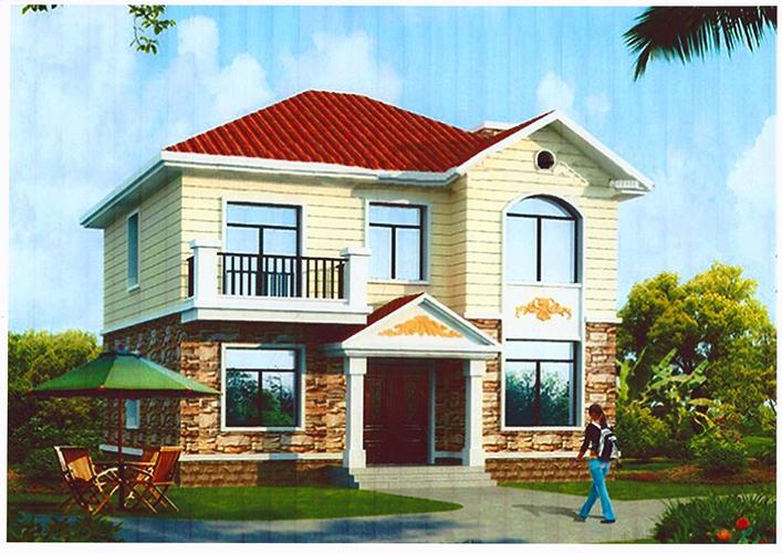 农村自建房二层别墅设计图纸 两层小洋楼图纸简欧风格