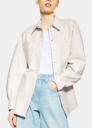 ovoid leather shirt by boutique