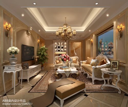 平方欧式别墅客厅实景图片欣赏别墅豪宅欧式豪华家装装修案例效果图