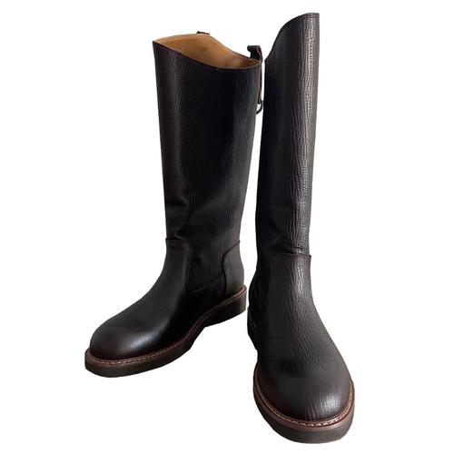 蒙古牛皮马靴男士高筒皮靴长筒潮流机车马丁时装靴