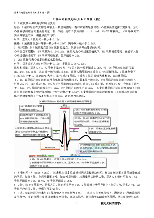 正常心电图波特点和正常值(图).doc