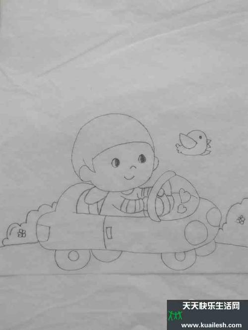 简笔画小司机的画法