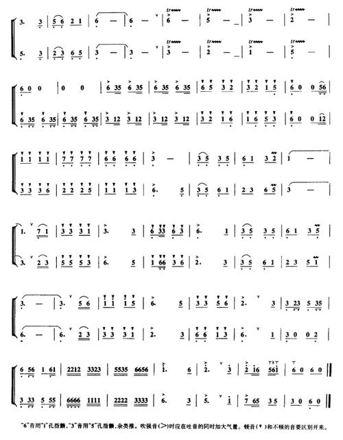 竹笛二重奏曲谱《草原小姐妹》