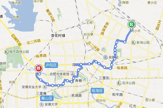 合肥127路公交路线