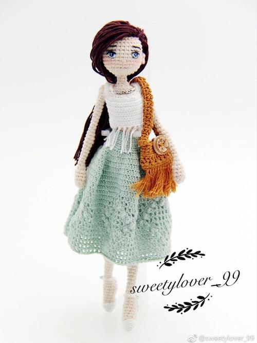 钩针玩偶附素体图解