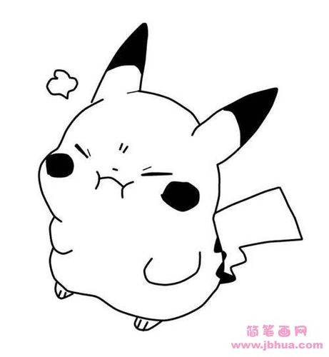 手抄报 q版皮卡丘简笔画 蠢萌 第1页