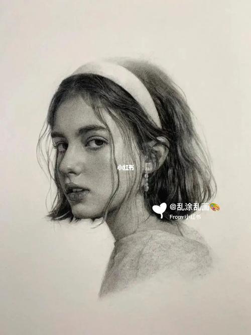 素描人物|素描女头像_素描_头像_文化_绘画