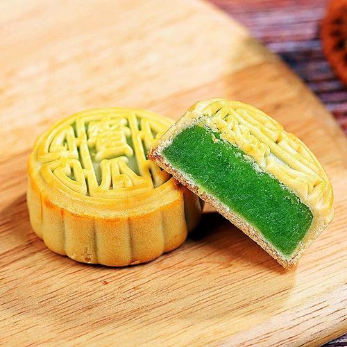 年货精选水果月饼哈密瓜水蜜桃广式小月饼散装多口味490个万食福绿豆