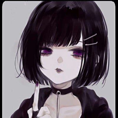暗黑系动漫闺蜜头像二次元黑暗系暗黑系头像女高冷闺蜜