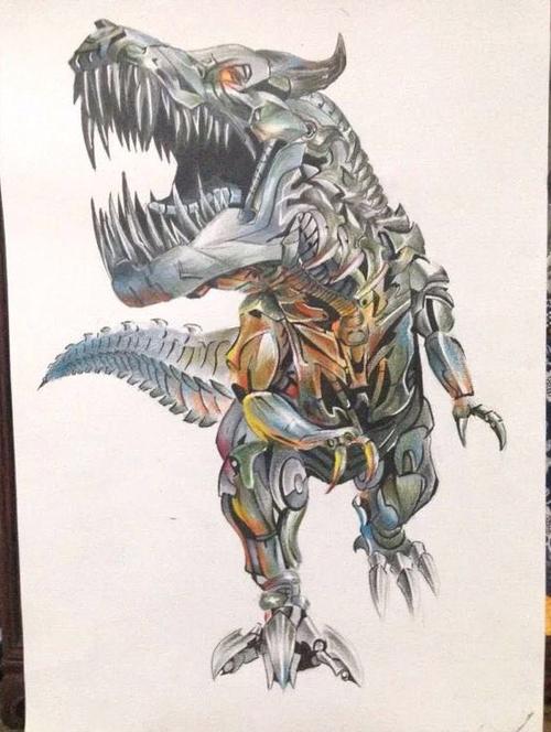 《机械恐龙》手稿以及手绘