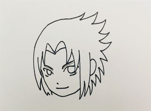 佐助简笔画步骤