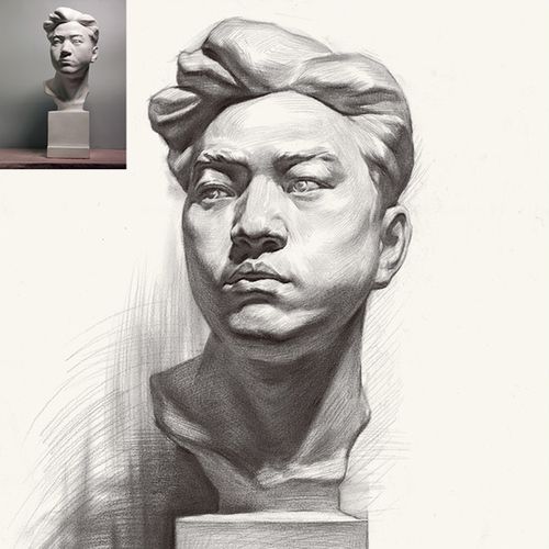 书籍 吴正聪素描石膏五官人像头像素描零基础入门教程