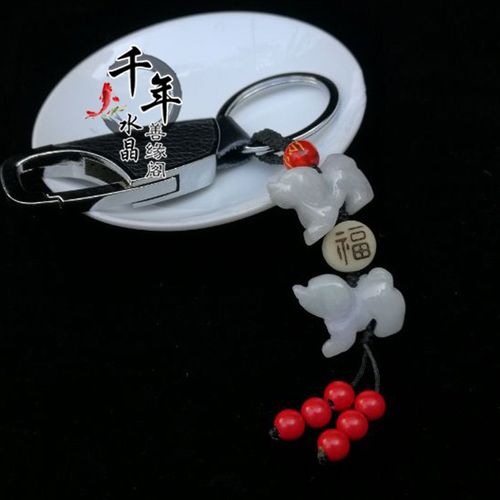 2021年属兔吉祥头像,属兔微信头像吉利 2021年天然翡翠属兔福禄神犬吉祥物生肖兔灵葫双犬
