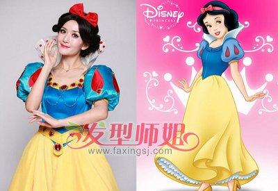 谢娜cos白雪公主造型