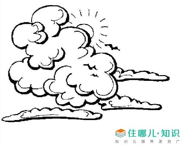 画白云简笔画图片大全白云简笔画作品画法