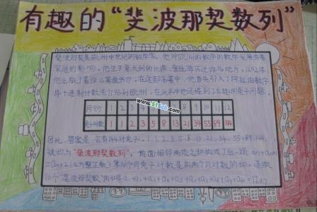 关于"斐波那契数列"的手抄报