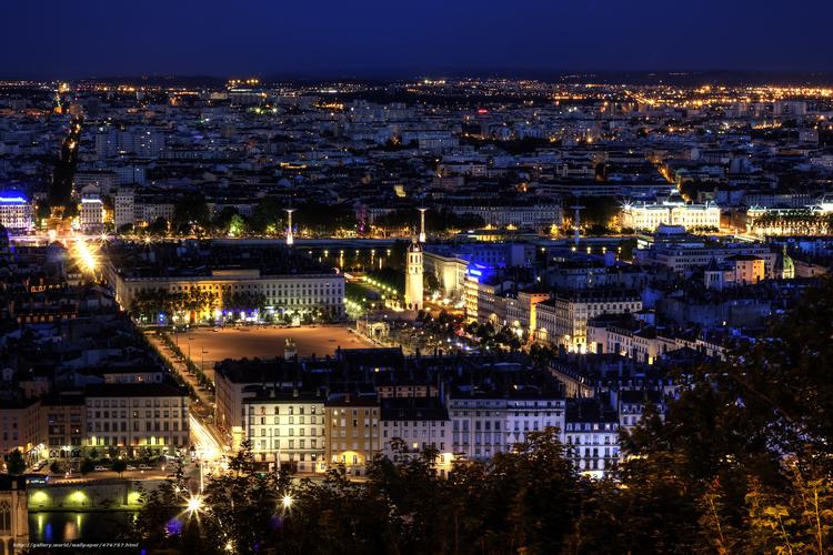 下载壁纸 里昂, 法国, 白莱果广场, 城市 免费为您的桌面分辨率的壁纸