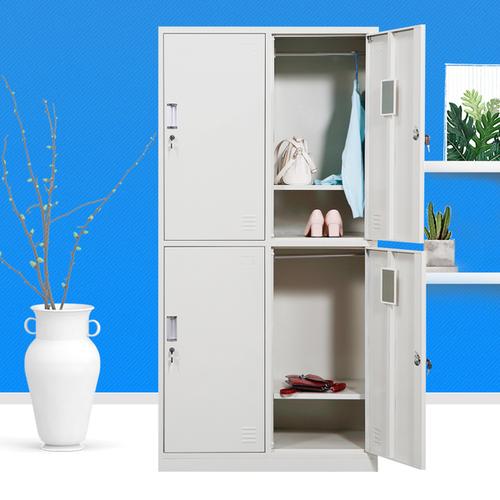 四门铁皮衣柜更衣柜员工柜带锁储存储物柜寄存箱柜子 4 办公宿舍楼