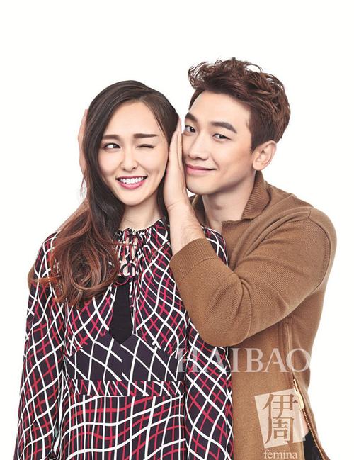 唐嫣携手rain登封面情侣棕色眉古灵精怪