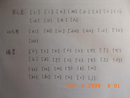 英语音标的手写体,求图