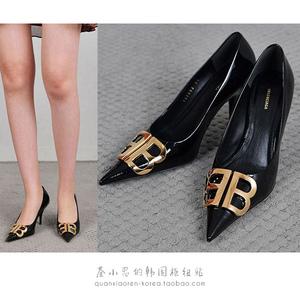 巴黎世家尖头鞋女鞋高跟