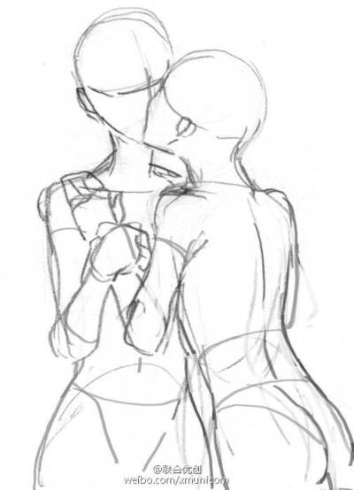 漫画人物接吻 kiss参考 画法 技巧(bl勿喷)