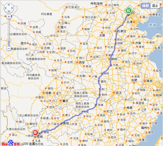 108国道线路地图