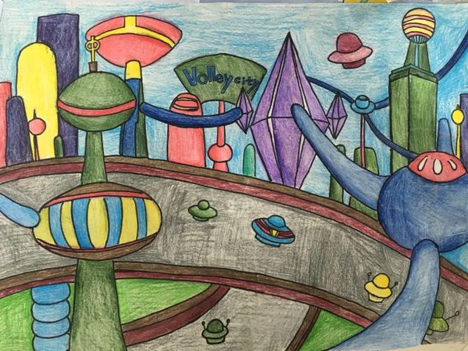 学生作品—科学幻想画(一)