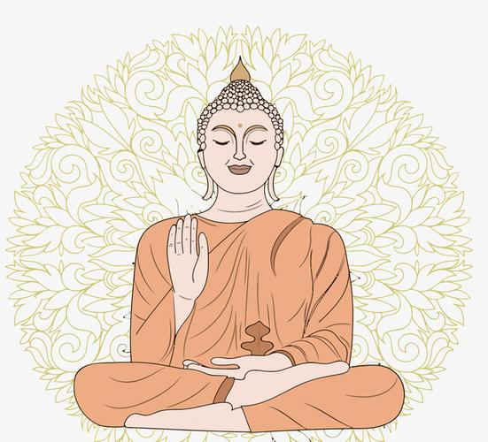 卡通佛祖矢量图下载